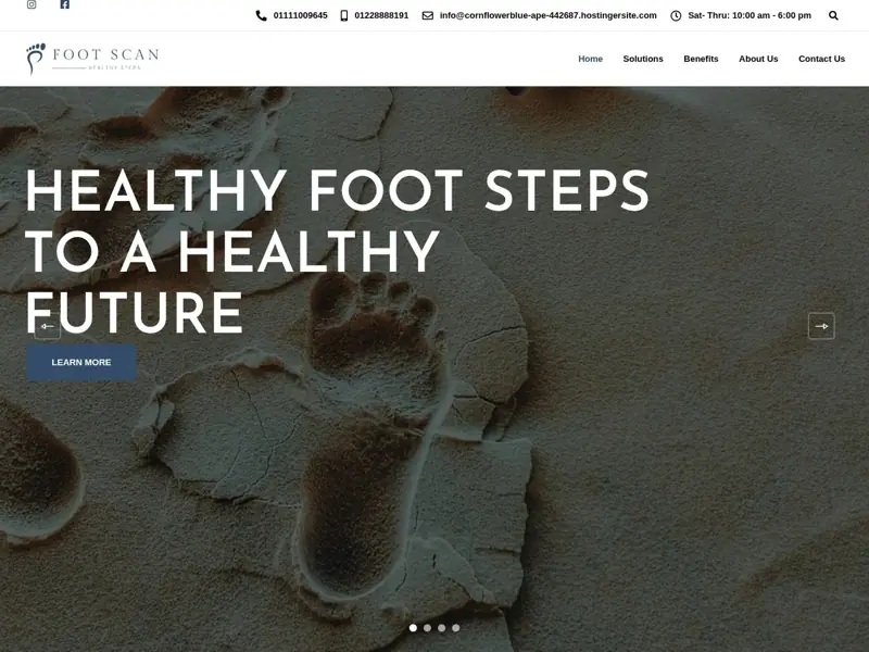 Screenshot of the The Foot Scan website